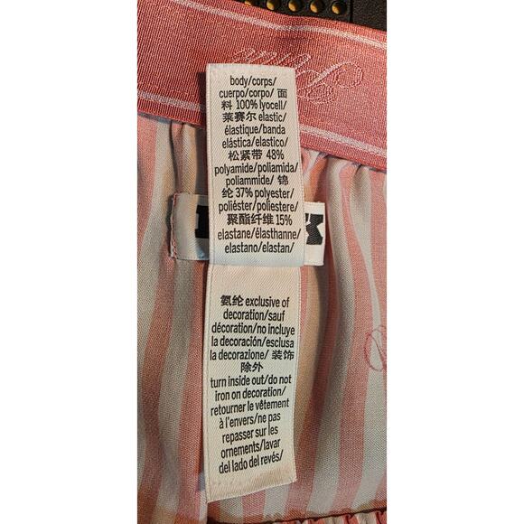 VICTORIA'S SECRET PINK TENCEL STRIPED SLEEP SHORTS SMALL CORAL Size L - Picture 5 of 7
